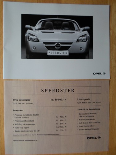 Opel speedster orig - opel, 2000