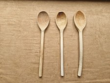 3 Vintage Wooden Spoons each about 30cm long