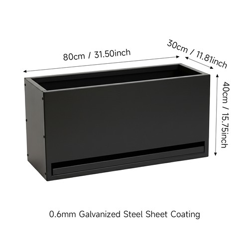 Galvanised metal trough garden - galvanised,