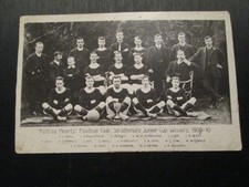 Postcard Rattray Hearts Football Club Strathmore Junior Cup Winners 1909-10