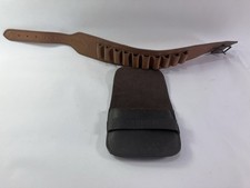 Conway Leather Bullet Belt & Bullet Holder