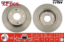 X2 PCS REAR BRAKE DISC ROTOS