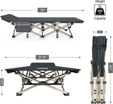 ATORPOK Folding Camping Cot w/