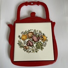 Red Cast Iron Teapot Trivet