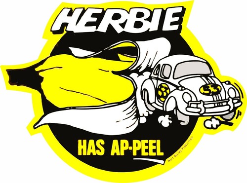 Herbie love bug retro stickers - love,