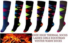 6 PAIRS WINTER HORSE RIDING BOOT SOCKS LADIES GIRLS THERMAL EQUESTRIAN  SOCKS 