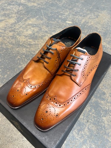 Men tan leather - leather, 8