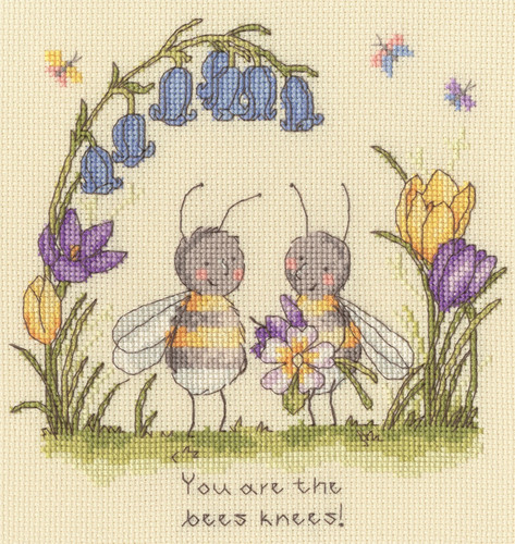 Bees knees cross stitch - knees,