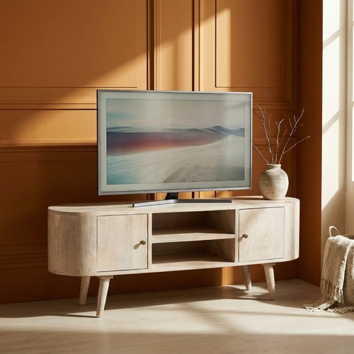 Midcentury rounded wooden - rounded,