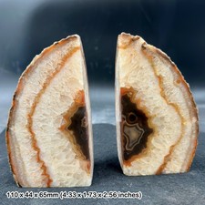 Agate stone bookends (pair) -