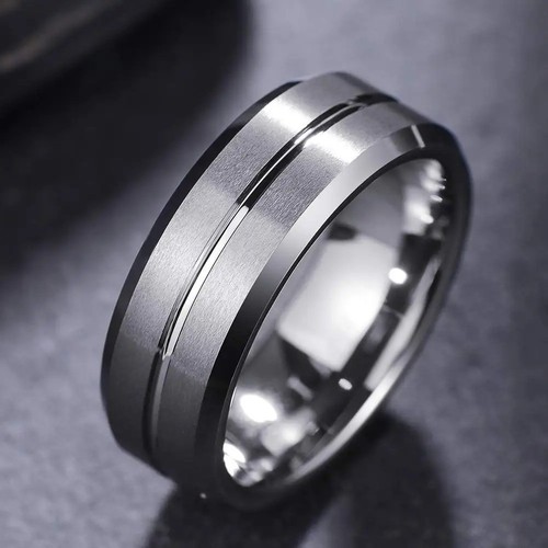 Titanium wedding ring mens - titanium,