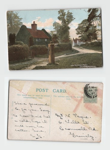 Postcard lea village pump - postcard,