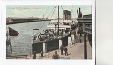 Vintage Postcard - L&N.W. Harbour , Holyhead , Anglesey , North Wales .