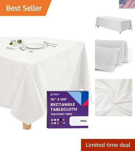 70x120 inch white tablecloth - white,
