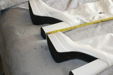 White chunky platform thigh boots, size EU43