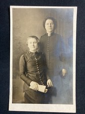 Two Salvation Army Ladies in Uniform Real Photo Vintage Postcard B30