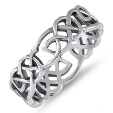 925 Sterling Silver Celtic Wedding Ring
