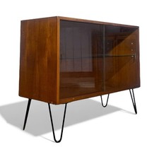 STAPLES TEAK DISPLAY CABINET