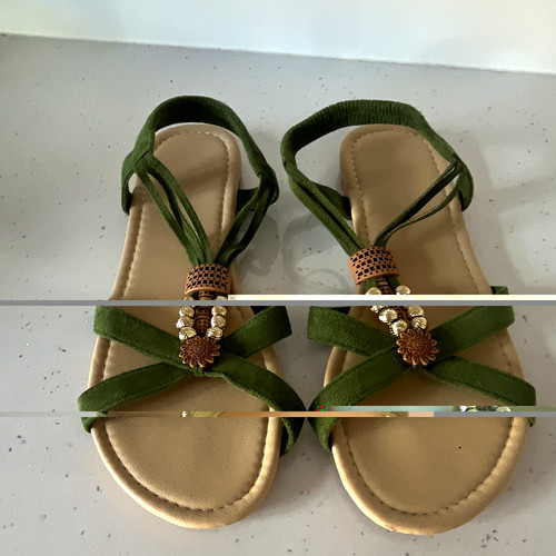 Women green strappy flat - women’s,
