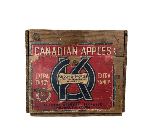 Vintage wooden fruit crate - vintage,