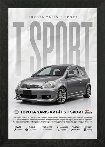 Sleek toyota yaris sport car - t,