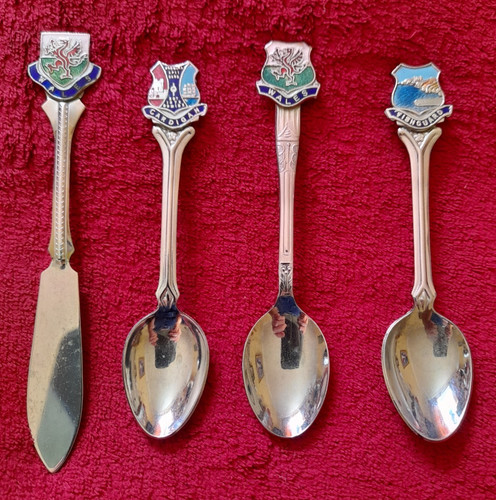 Welsh souvenir spoons - welsh,