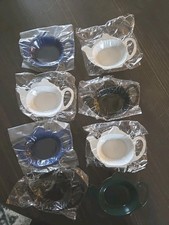8 metal teapot shaped tea bag