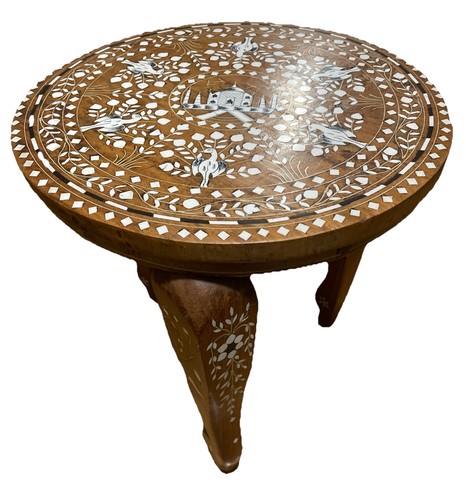Vintage taboret tea side - side, table