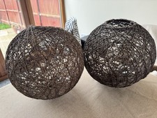 2 Woven Light Shades Rustic Lamp Shades Brown