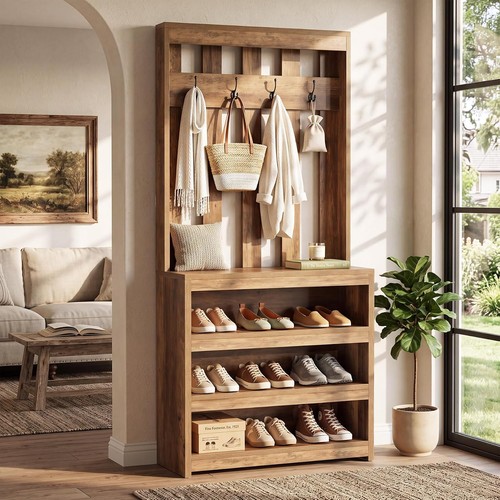 Tall wooden coat - wooden,