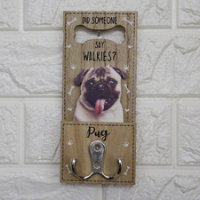 Pug Dog Lead Hook Twin Hooks