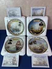 DANBURY MINT THE HORATIO NELSON BATTLE OF COLLECTORS PLATES x 4 8" IN DIAMETER
