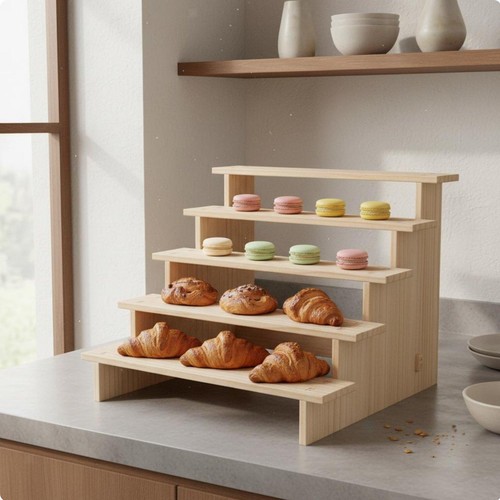 Wooden organizer shelf riser - wooden,