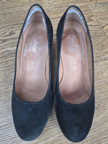 Black suede court - court, shoes
