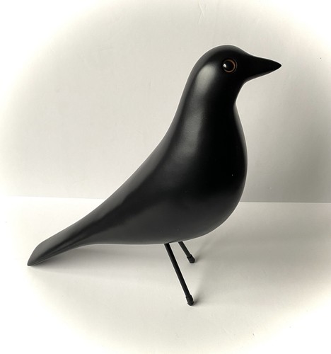 Black house bird decorative - black,