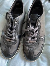 CRUYFF CLASICBLACK LEATHER TRAINERS/SHOES  8.5