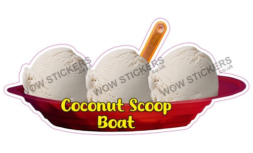 Ice cream van sticker - , coconut