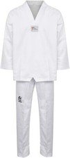 Taekwondo Dobok Training Uniform Wacoku Approved TKD Student Suit - White 110