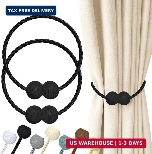 Magnetic curtain tiebacks - magnetic,