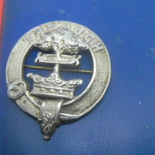 Solid Silver Clan Crest 'HAMILTON' Badge, Kilt Pin