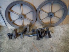 cast iron wheels/pulleys and mechanism