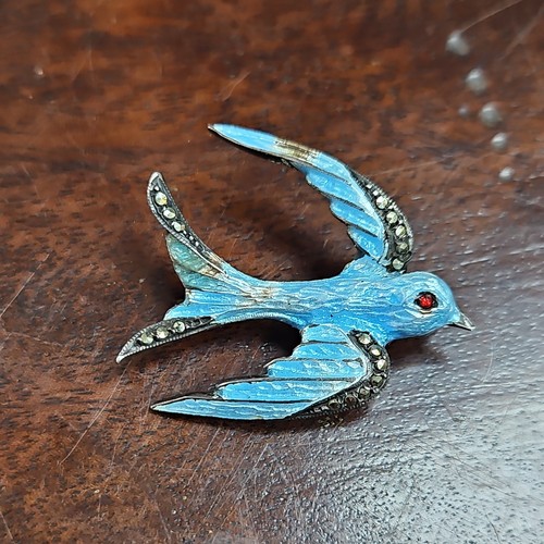 Antique sterling silver blue - sterling,