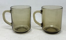 Vintage Arcoroc Classique Smoke Mugs x2