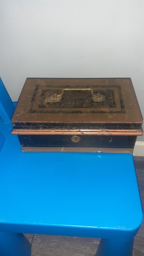 Vintage metal cash - tin, money