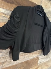 Black Shrug Large with Ruched