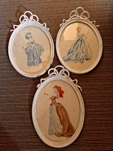 Antique watercolour paintings - antique,