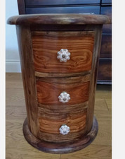 3 Drawer Sheesham Drum - Handmade - Solid wood - Furniture