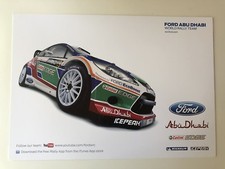 FORD ABU DHABI WORLD RALLY TEAM OFFICIAL FIESTA WRC OFFICIAL PHOTOCARD