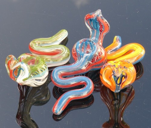 Glass snake tobacco pipe hand - tobacco,