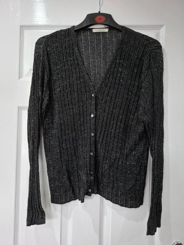 Black george knit cardigan - george,